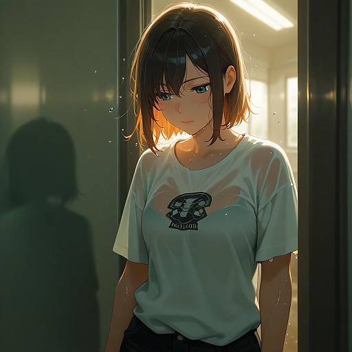 Surreal Portrait of a Wet T-Shirt Girl