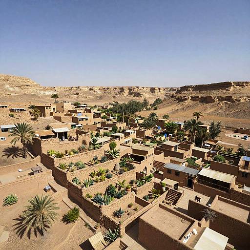 HDR Wide-Angle Desert Mesa Village