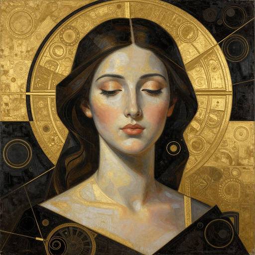 Abstract Geometric Woman Portrait