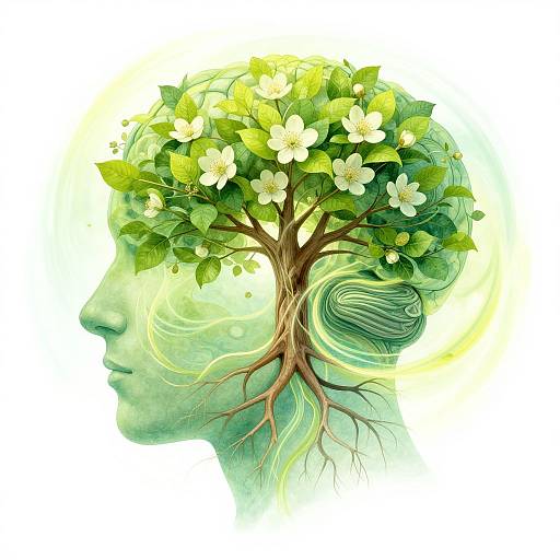 Abstract Brain Tree of Mental Growth