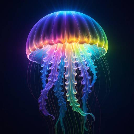 Glowing Rainbow Jellyfish