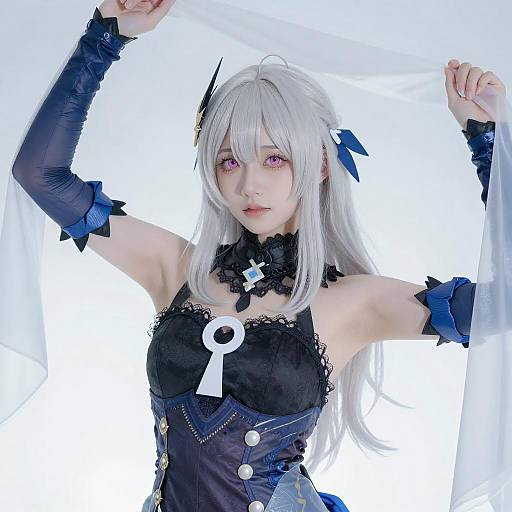 Young Woman in Detailed Cosplay
