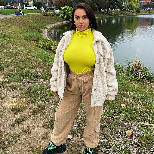 Casual Streetwear Woman in Park