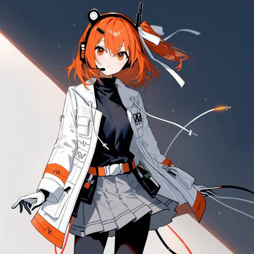 Cyborg Girl with Pulsating Mainframe Look