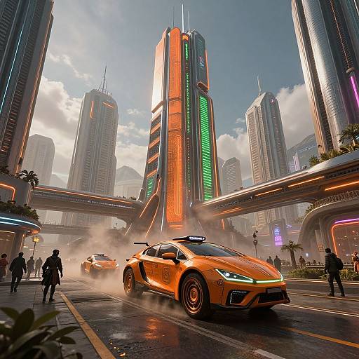 Futuristic Neon Urban Masterpiece