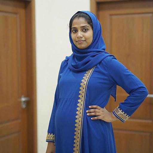 Confident Pregnant South Asian Woman