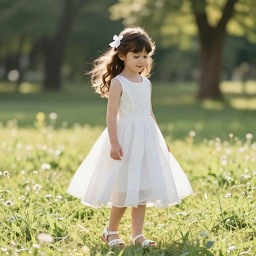 Young Girl in Sunny Meadow
