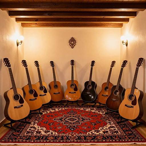 Cozy Guitar Room with Warm Lighting