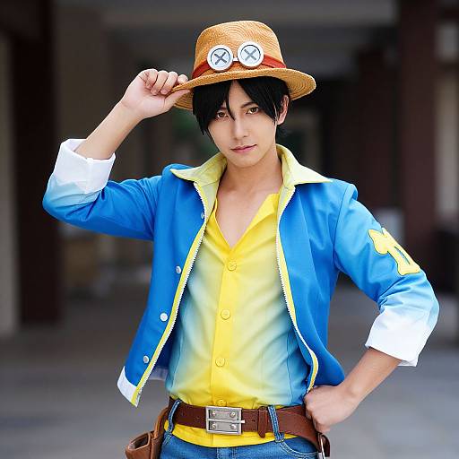 Vinsmoke Sanji Blue-Yellow Cosplay