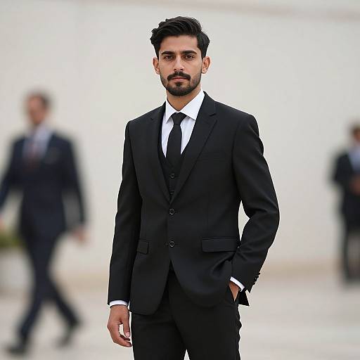 Elegant Achkan Suit Wedding Portrait