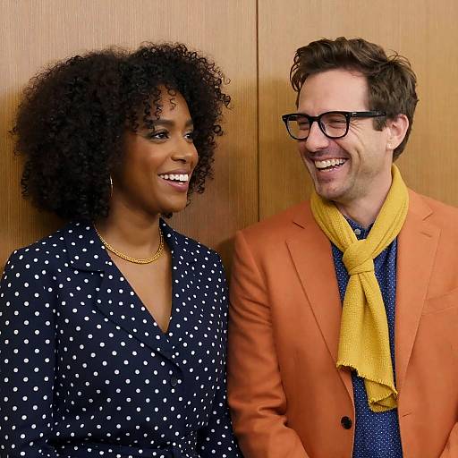 Playful Couple Photo with Unique Style