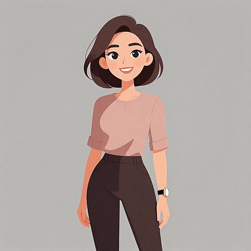 Smiling Woman in Business Casual