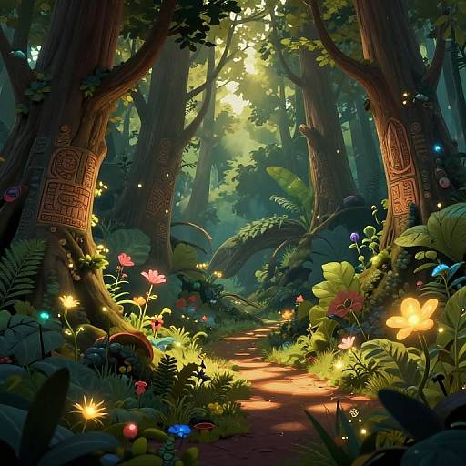 Whimsical Mystical Forest Perspective