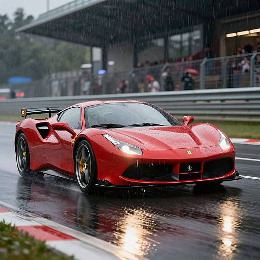 Photorealistic Ferrari Racing Masterpiece