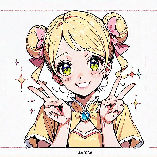 Smiling Girl in Yellow Dress