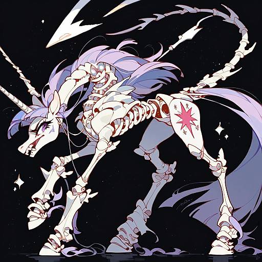 Aggressive Twilight Sparkle Skeleton Design