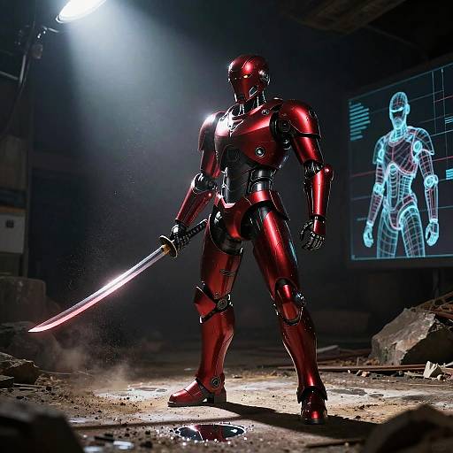 Cybernetic Enforcer with Katana