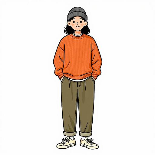 Casual Streetwear Man with Warm Style