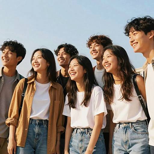 Joyful Diverse Friends Outdoors in Sunlight