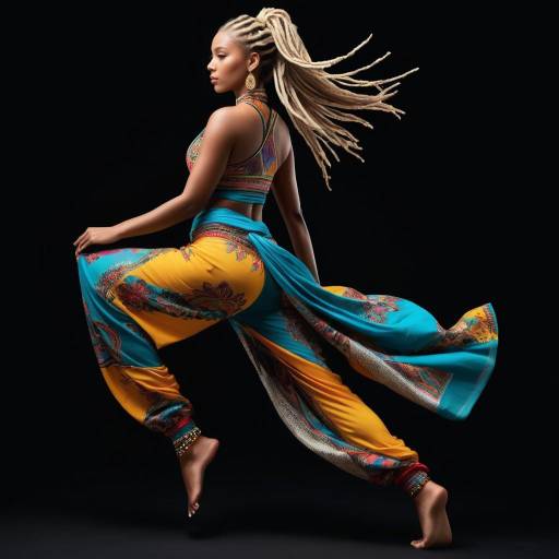 Athletic Solo Figure in Bohemian Attire Athletic Solo Figure in Bohemian Attire