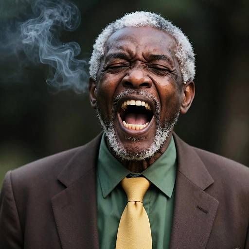 Intense Scream of an Elderly Man