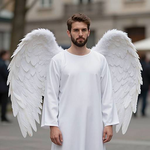 Realistic Fallen Angel Man Costume