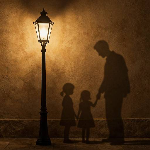 Vintage Streetlamp Shadows and Drama