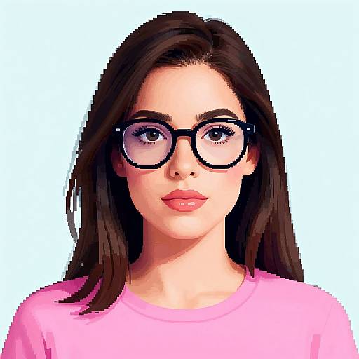 Portrait of Woman in Pink Shirt