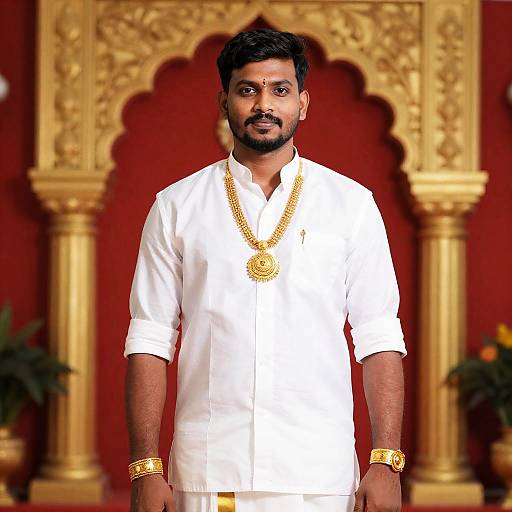 Tamil Wedding Dress Man Portrait