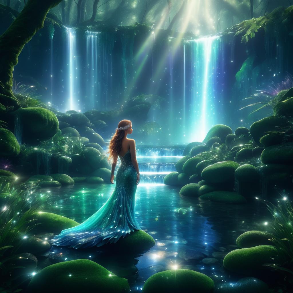 Mystical Mermaid in Enchanted Forest