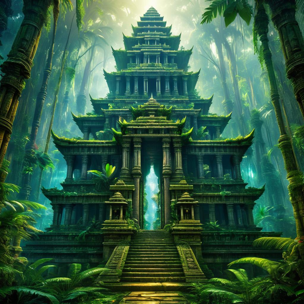 Epic Jungle Temple in Fantasy Art