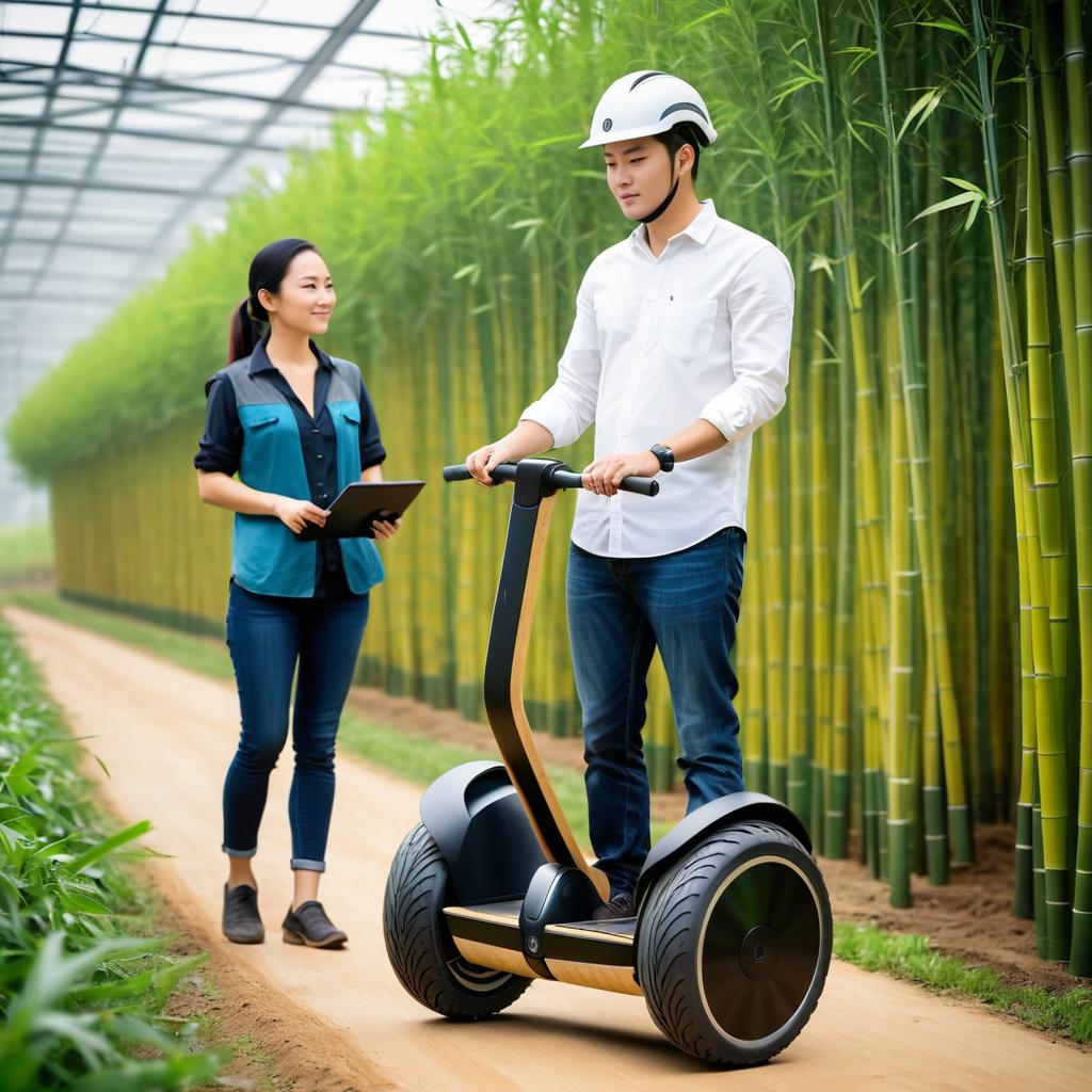 Eco-Friendly Segway at Renewable Energy Farm