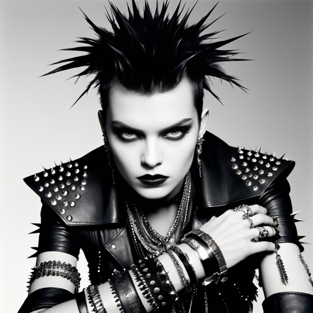 Daring Punk Rocker Surreal Fashion Portrait