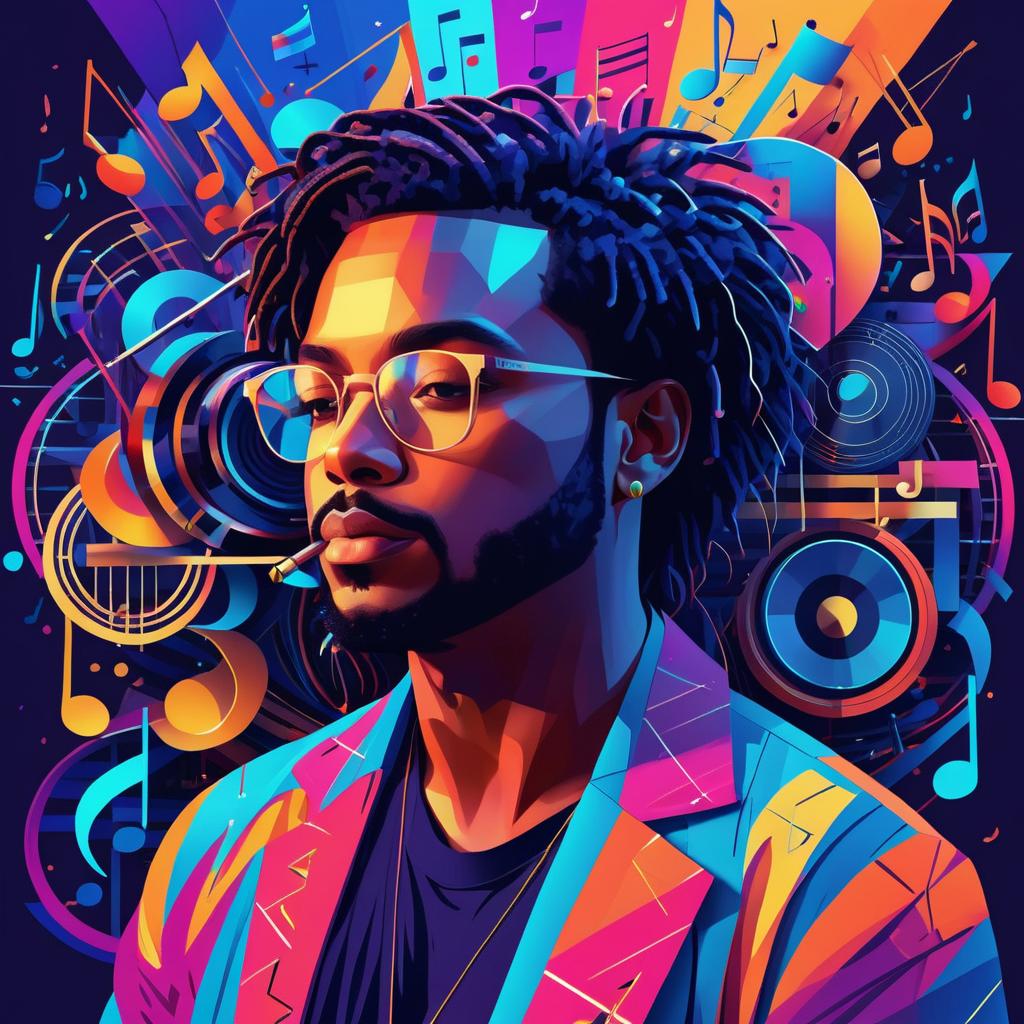 Vibrant Portrait of a Musician