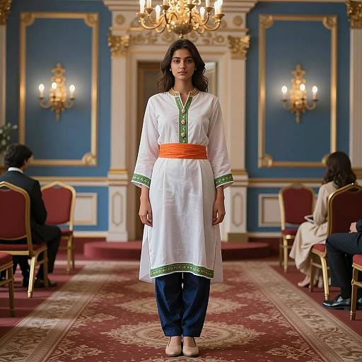 Elegant Mia Thermopolis in Indian Attire