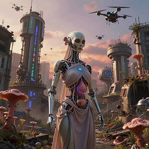 Nomadic Biomechanical Midwife in Ruins