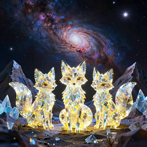 Luminous Crystal Foxes in Cosmic Wonderland