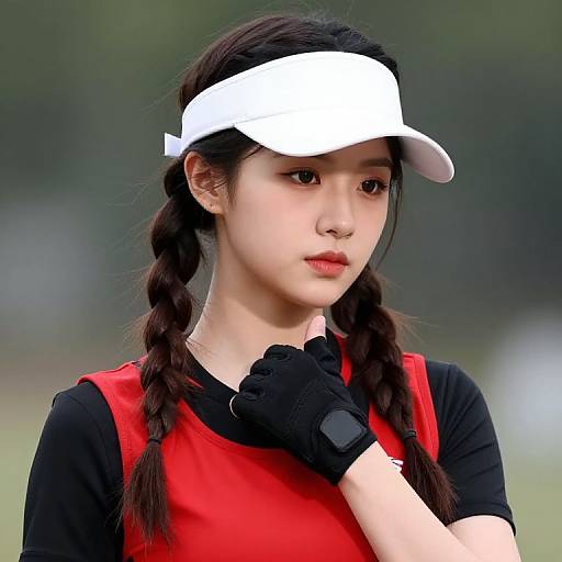 Girl with Braids in Stylish Outfit