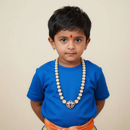Realistic Child Krishna Portrait