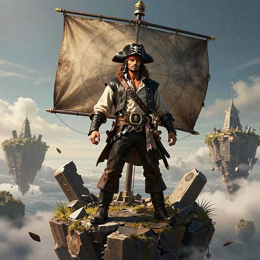 Sky Pirate Captain on Shattered Archipelago