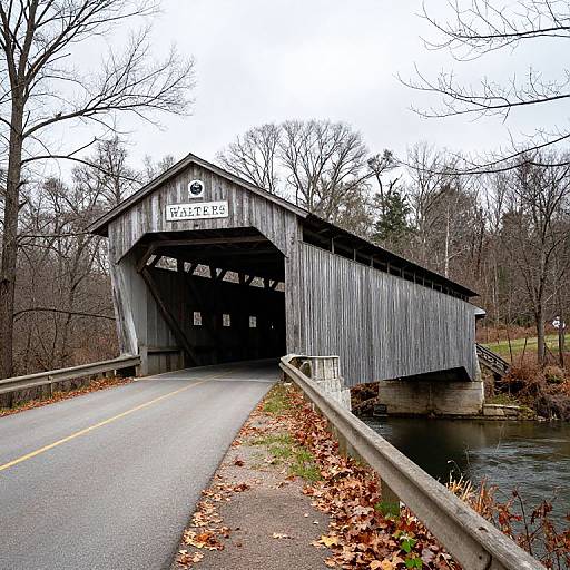 Waters Mill Covered Bridge in Autumn