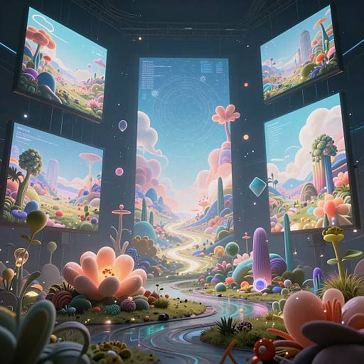 Surreal Neural Network Dreamscapes