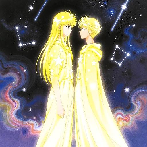 Celestial Harmony in Starlight Cloaks