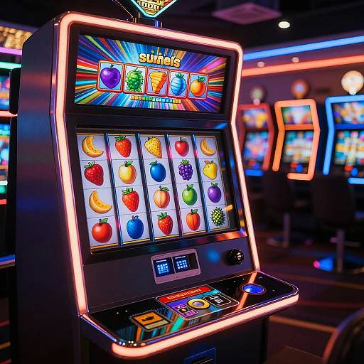 Vibrant Casino Slot Machine Scene