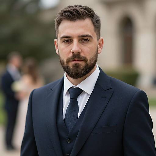 Mature Man in Prince Wedding Suit