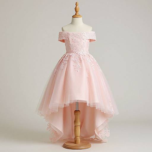 Elegant Pink Flower Girl Dress