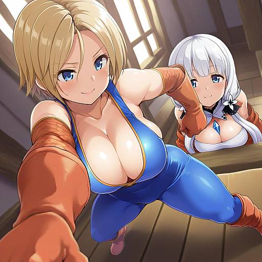 Illustration of Monk (fft), final fantasy in the style of Shift (waage)