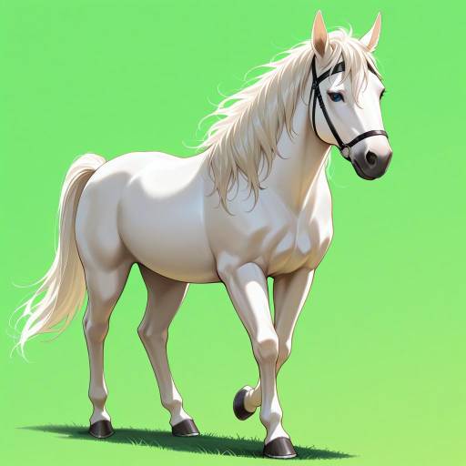 Joyful Arabian Horse in Lush Greenery Joyful Arabian Horse in Lush Greenery