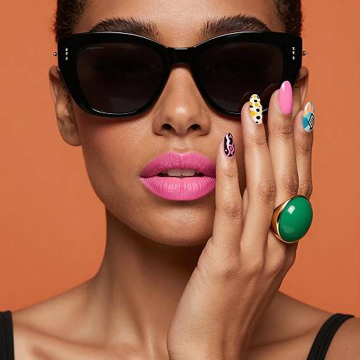 Stylish Portrait of a Dark-Skinned Woman