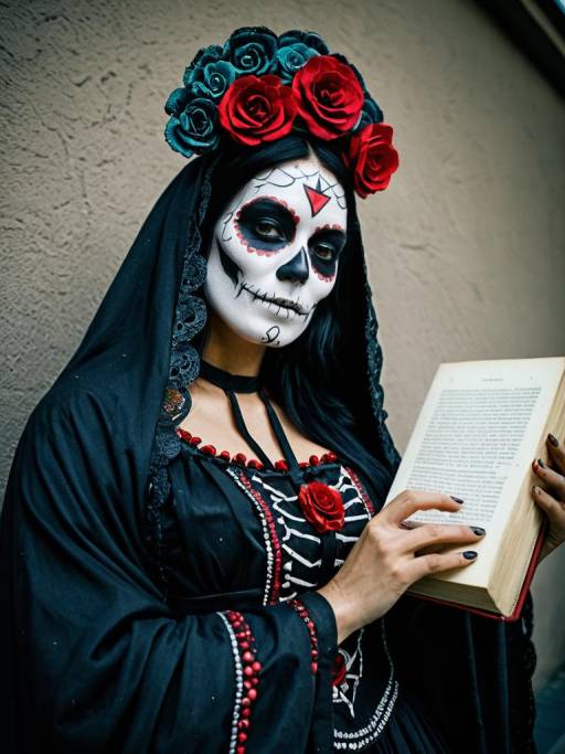 Photorealistic La Muerte Cosplay Portrait
